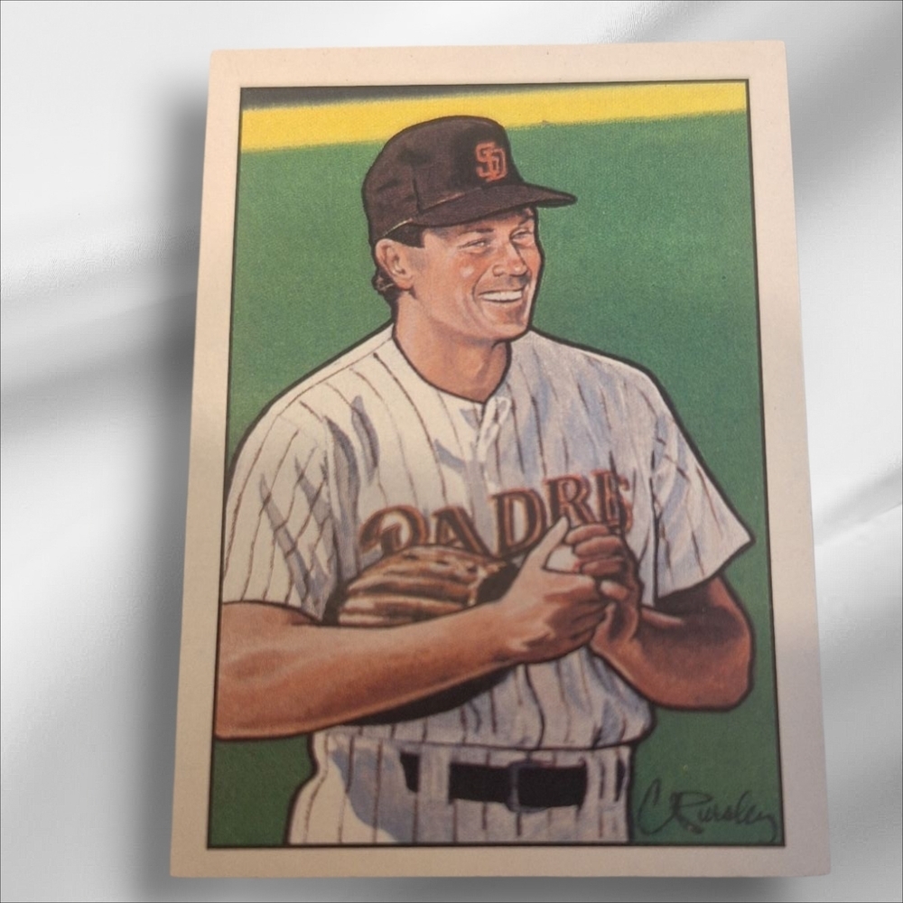 Bowman Contest Baseball Card - Mark DAVIS Reproduction PAINTING BY Craig Pursley
